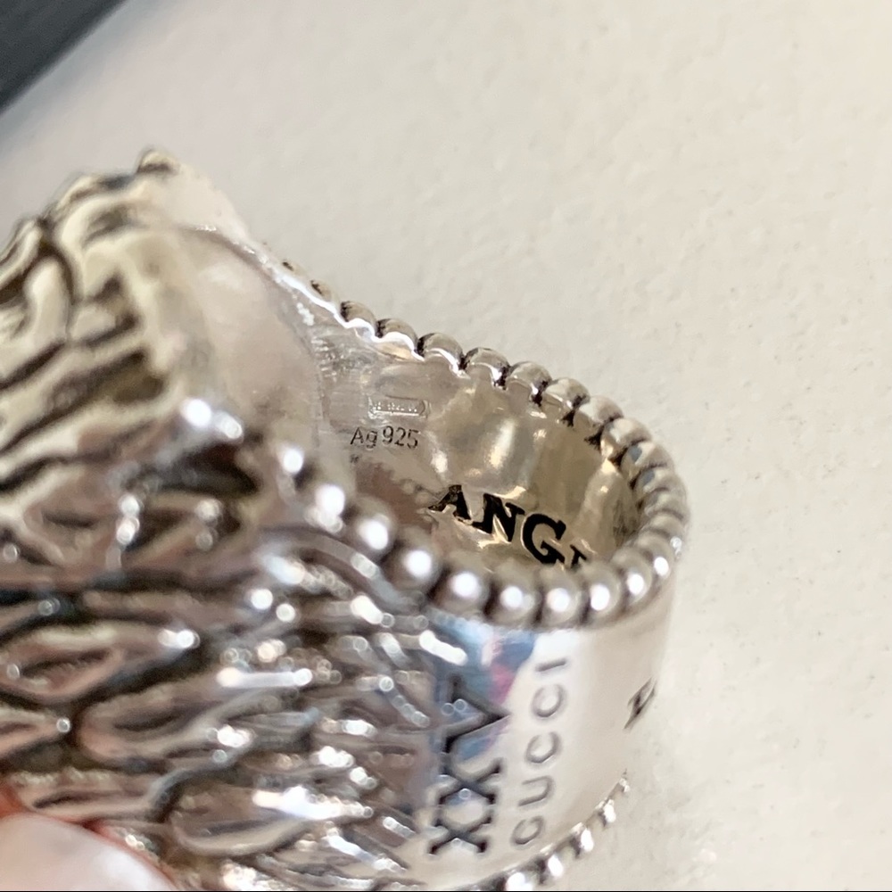 NWOT Gucci large sterling silver ring made in Italy - Picture 9 of 16